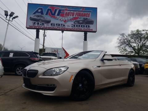 2013 BMW 6 Series for sale at ANF AUTO FINANCE in Houston TX