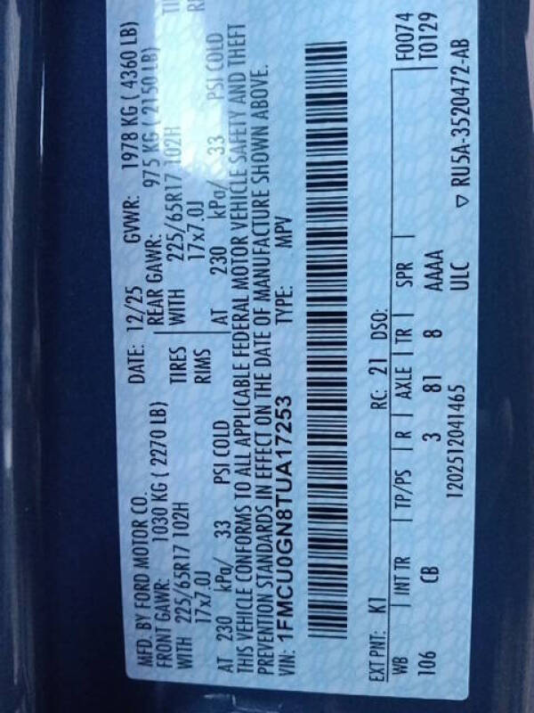 2026 Ford Escape Active