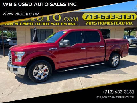 2016 Ford F-150 for sale at WB'S USED AUTO SALES INC in Houston TX