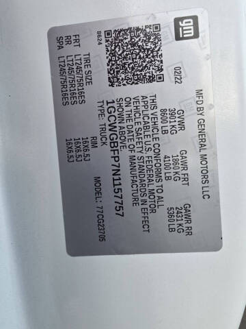 2022 Chevrolet Express 2500