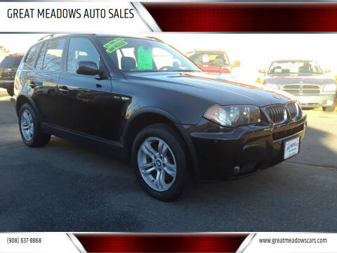 2006 BMW X3 for sale at GREAT MEADOWS AUTO SALES in Great Meadows NJ