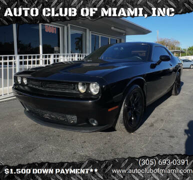 2016 Dodge Challenger for sale at AUTO CLUB OF MIAMI, INC in Miami FL