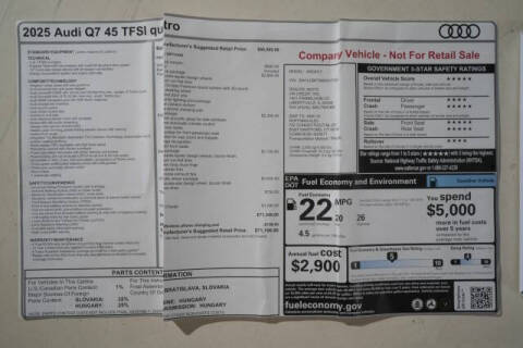 2025 Audi Q7 quattro Premium Plus 45 TFSI