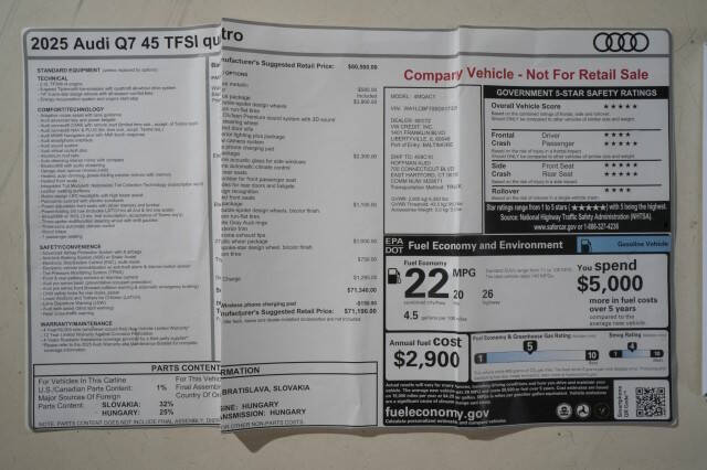 2025 Audi Q7 quattro Premium Plus 45 TFSI
