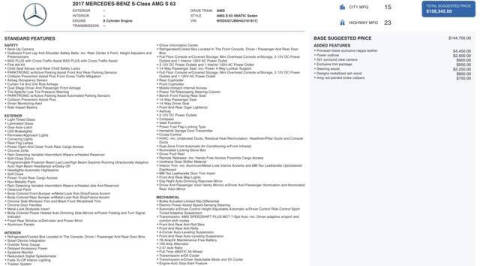 2017 Mercedes-Benz S-Class AMG S 63