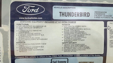 2002 Ford Thunderbird Deluxe