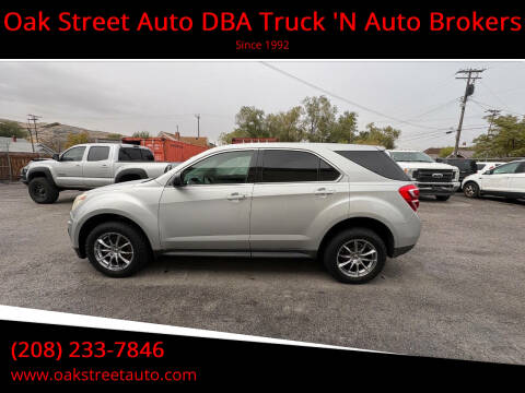 2017 Chevrolet Equinox for sale at Oak Street Auto DBA Truck 'N Auto Brokers in Pocatello ID