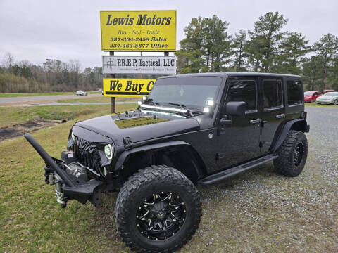 2016 Jeep Wrangler Unlimited for sale at Lewis Motors LLC in Deridder LA