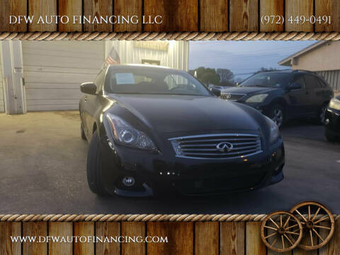 2012 Infiniti G37 Convertible for sale at Bad Credit Call Fadi in Dallas TX