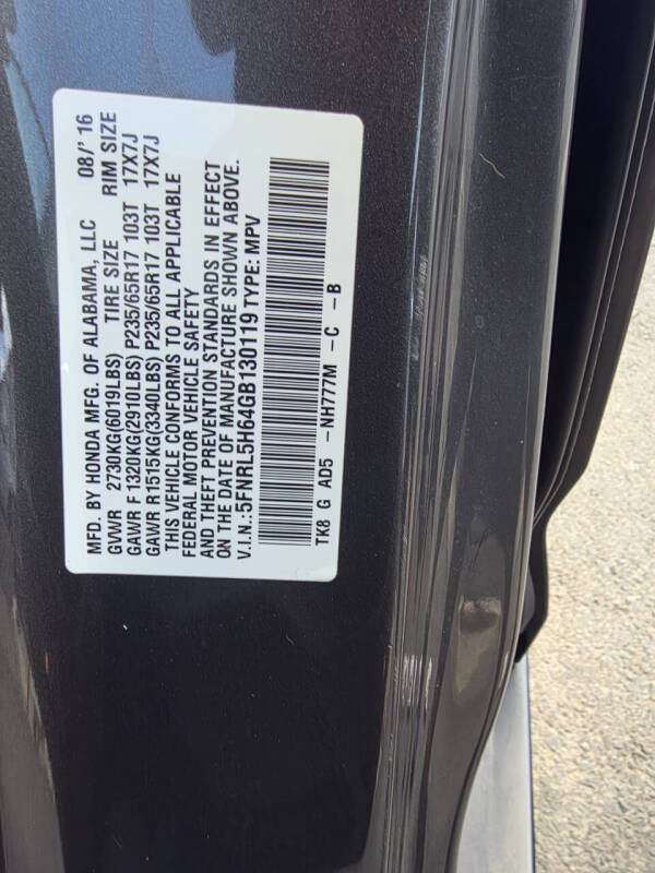2016 Honda Odyssey EX-L