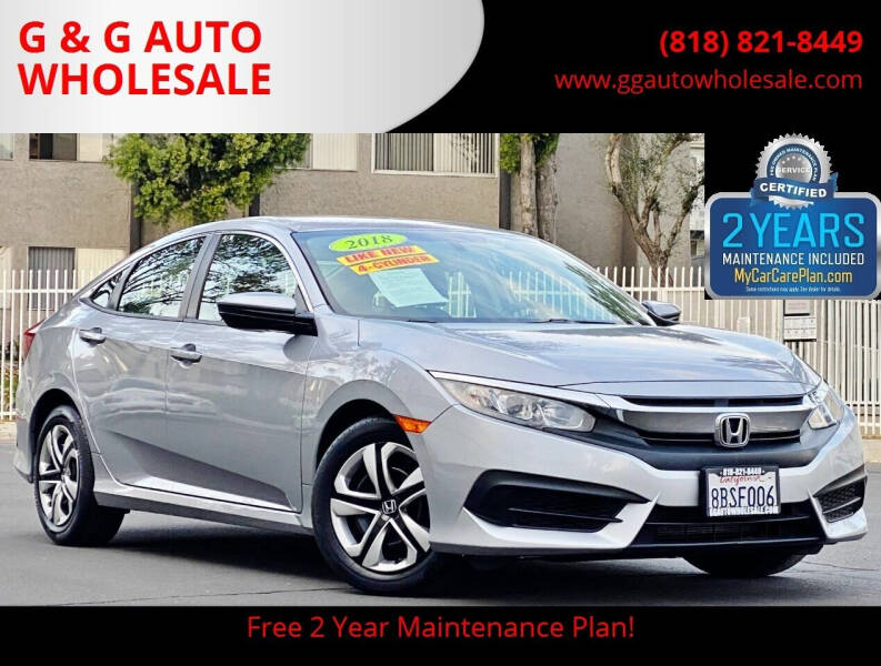 2018 Honda Civic for sale at G & G AUTO WHOLESALE in North Hollywood CA