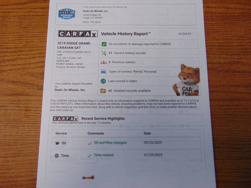 2019 Dodge Grand Caravan SXT