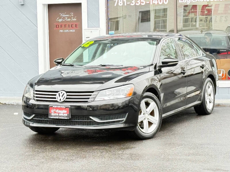 Used 2012 Volkswagen Passat SE with VIN 1VWBP7A32CC010325 for sale in Holbrook, MA