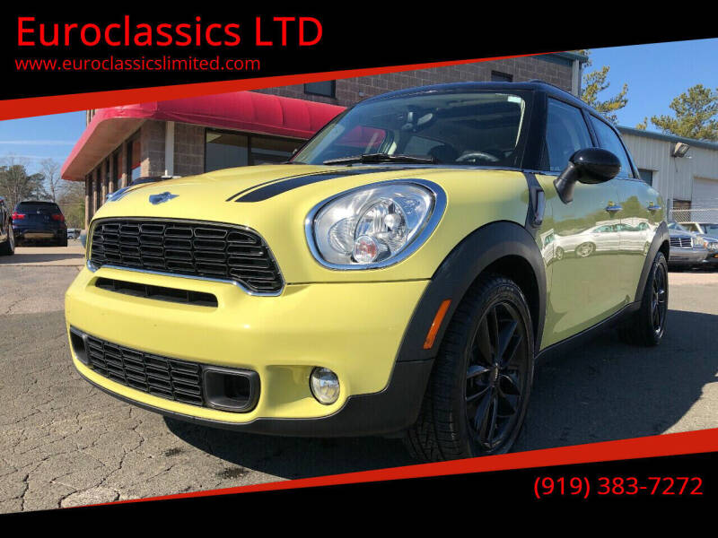 2012 MINI Cooper Countryman for sale at Euroclassics LTD in Durham NC