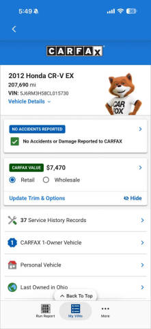 2012 Honda CR-V EX