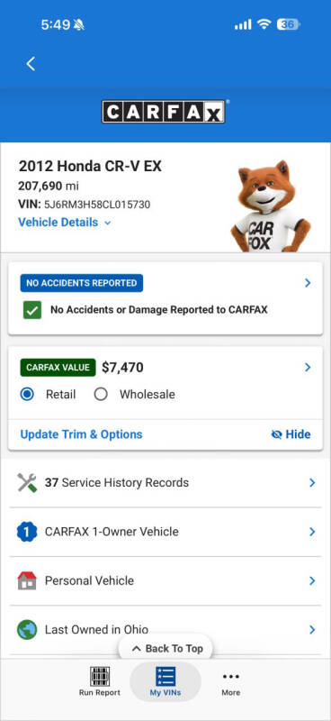 2012 Honda CR-V EX