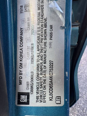 2019 Chevrolet Spark 1LT CVT