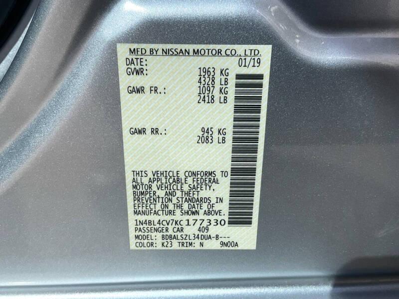 2019 Nissan Altima 2.5 SR