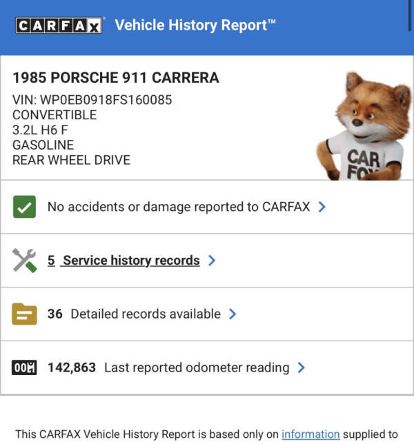 1985 Porsche 911 Carrera