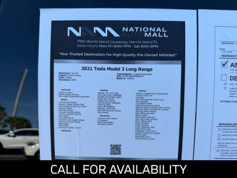 2021 Tesla Model 3 Long Range