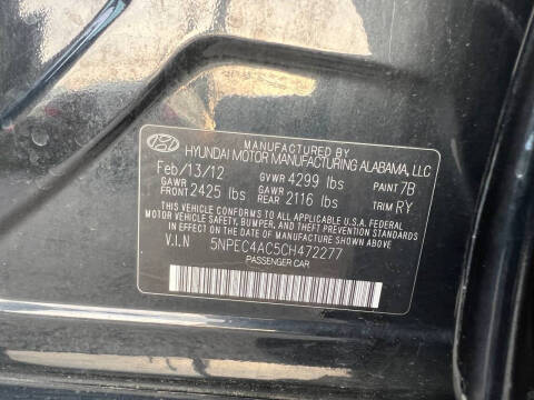 2012 Hyundai Sonata SE