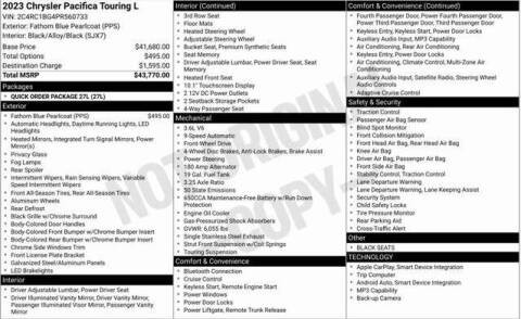 2023 Chrysler Pacifica Touring L