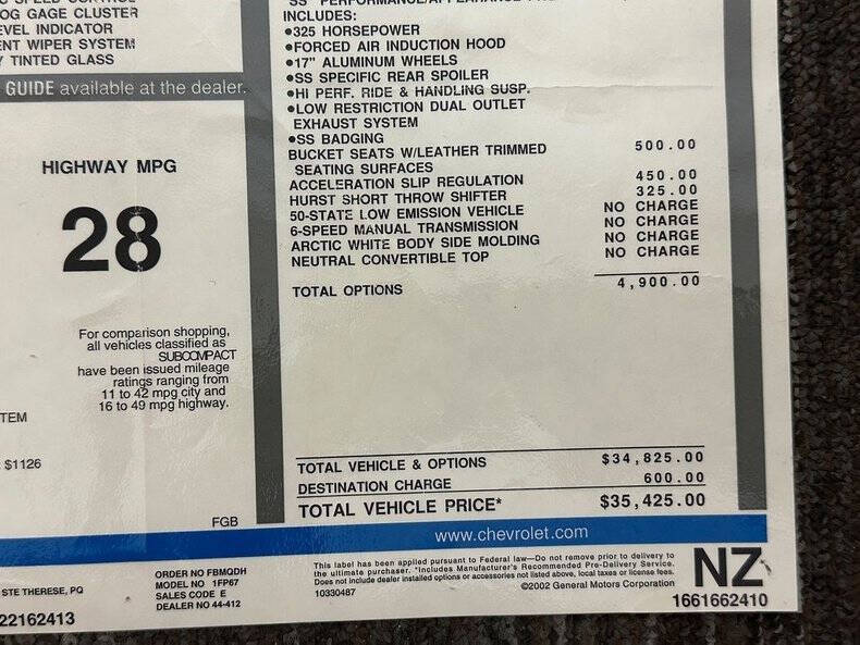 2002 Chevrolet Camaro Z28