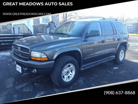 2001 Dodge Durango for sale at GREAT MEADOWS AUTO SALES in Great Meadows NJ