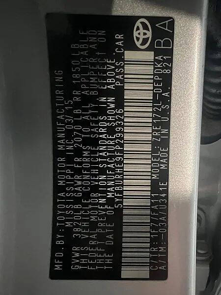 2015 Toyota Corolla L