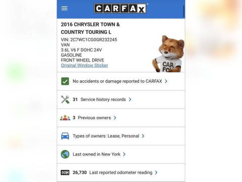 2016 Chrysler Town and Country Touring-L