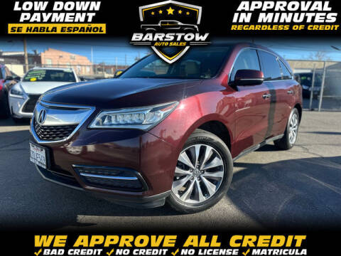 2014 Acura MDX for sale at BARSTOW AUTO SALES in Barstow CA