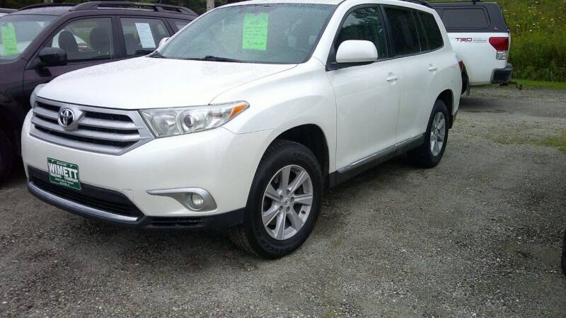 2012 Toyota Highlander for sale at Wimett Trading Company in Leicester VT