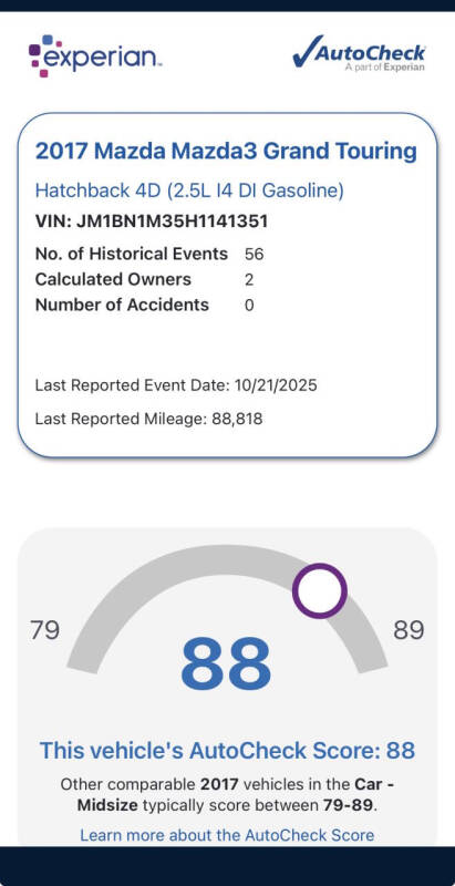 2017 Mazda MAZDA3 Grand Touring