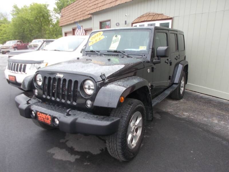 2015 Jeep Wrangler Unlimited for sale at Careys Auto Sales in Rutland VT