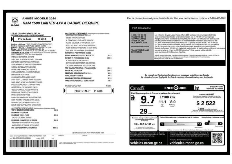 2020 RAM 1500 Limited