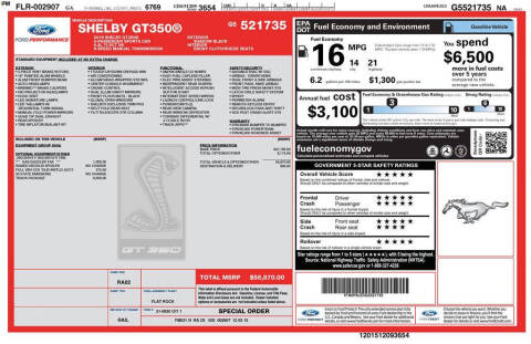 2016 Ford Mustang Shelby GT350