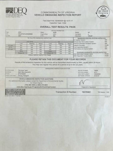 2012 Audi A4 2.0T quattro Premium Plus