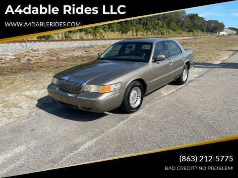 2001 Mercury Grand Marquis for sale at A4dable Rides LLC in Haines City FL
