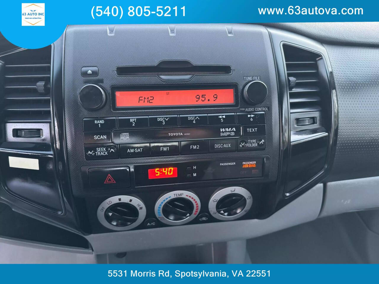 2010 Toyota Tacoma for sale at 63 Auto Inc in Spotsylvania, VA