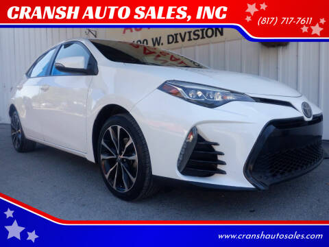 2018 Toyota Corolla for sale at CRANSH AUTO SALES, INC in Arlington TX