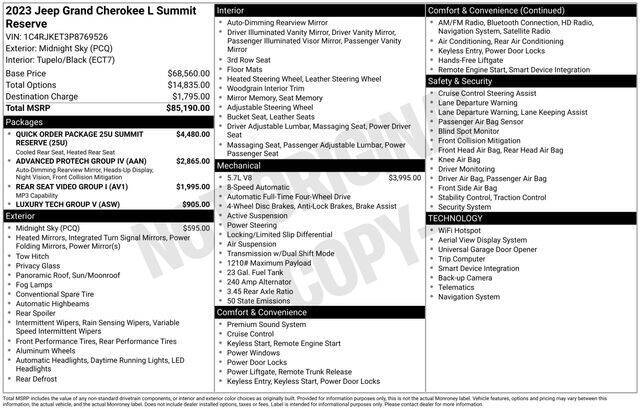 2023 Jeep Grand Cherokee L Summit