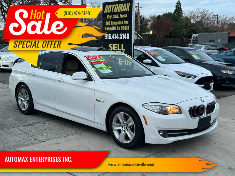 2011 BMW 5 Series for sale at AUTOMAX ENTERPRISES INC. in Roseville CA