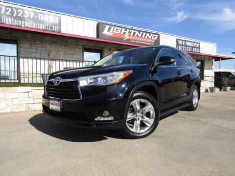 2014 Toyota Highlander for sale at Lightning Motorsports in Grand Prairie TX