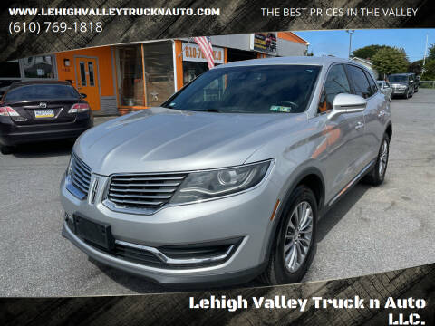 2016 Lincoln MKX for sale at Lehigh Valley Truck n Auto LLC. in Schnecksville PA