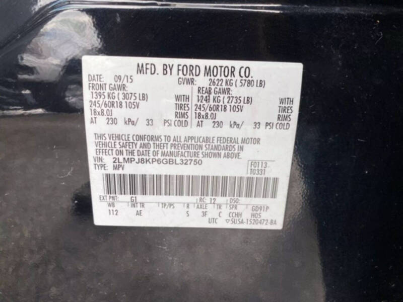 2016 Lincoln MKX Select