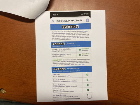 2000 Nissan Maxima GLE