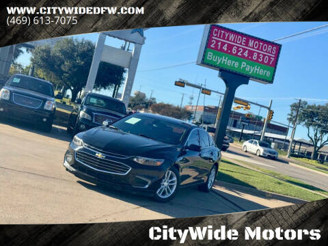 2016 Chevrolet Malibu for sale at CityWide Motors in Garland TX