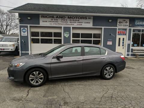 2014 Honda Accord for sale at Richland Motors in Cleveland OH