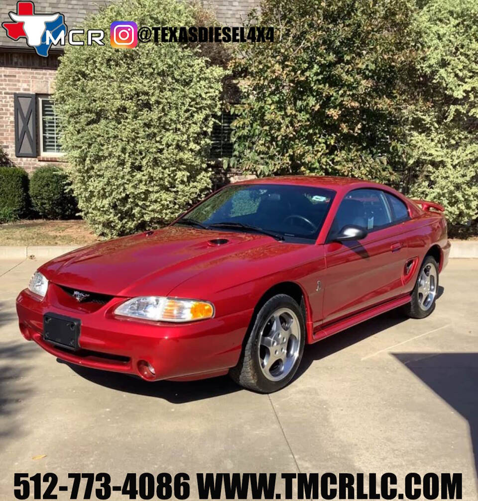 1996 Ford Mustang SVT Cobra for sale at TMCR LLC in SPICEWOOD, TX