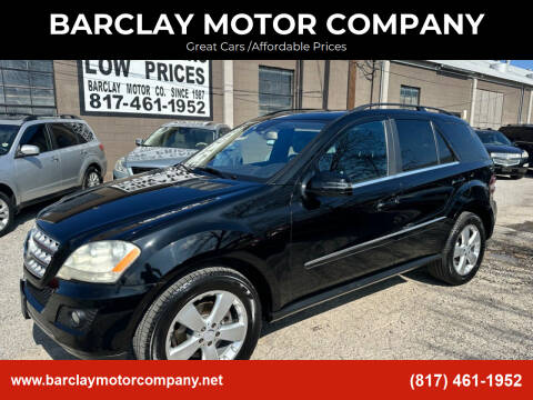 2011 Mercedes-Benz M-Class for sale at BARCLAY MOTOR COMPANY in Arlington TX